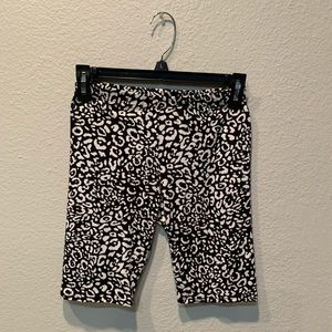 Leopard print biker shorts